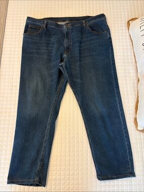 Wrangler Men's Dark Blue Straight-Leg Jeans